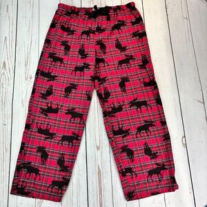 Hatley Red Plaid Moose Print Pajama Pants Womens XL Cotton Lounge Sleepwear